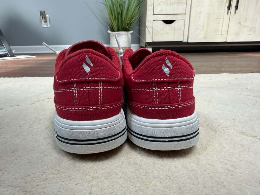 Skechers Arch Fit Arcade Arcata Red Canvas Sneakers Size 7 - Picture 6 of 7